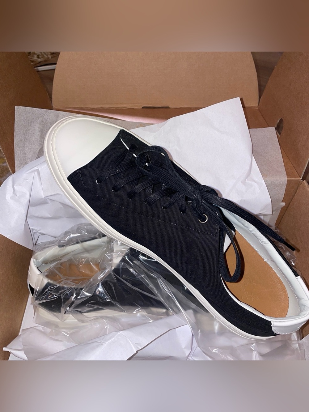 NIB Good Man Brand Men's Size 12 Black Canvas Low-Top Sneakers